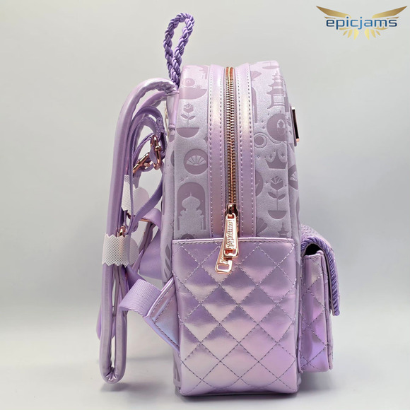 Loungefly Disney Princess Iridescent All-Over Print Exclusive Mini Backpack New - Picture 4 of 5